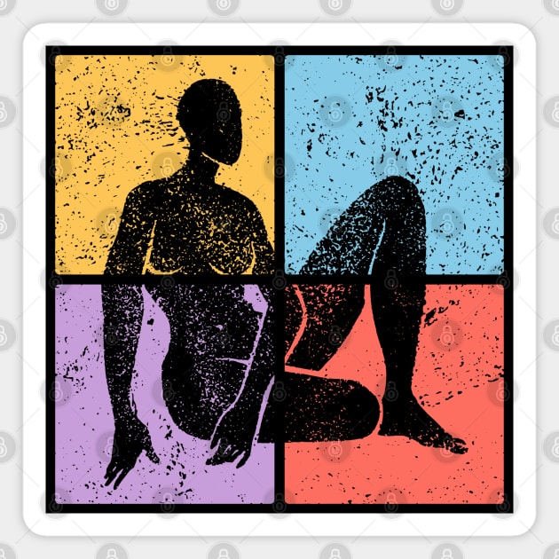 Artistic Female Pop Art Design - Feminine Icon Art Magnet by TuncGK